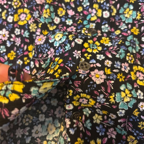 Zara colorful ditsy flowers long sleeve shirtdress NWT - Picture 8 of 13